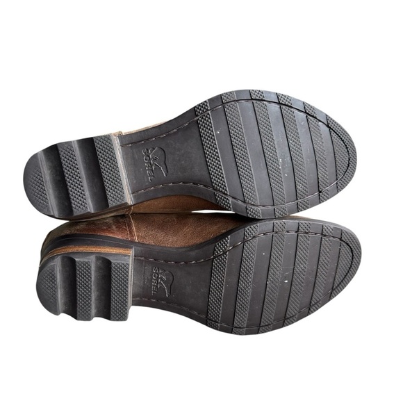 Sorel Lolla II Bootie Shoes Brown Leather Outdoor Preppy Academia Business Sz 8 - Picture 8 of 9